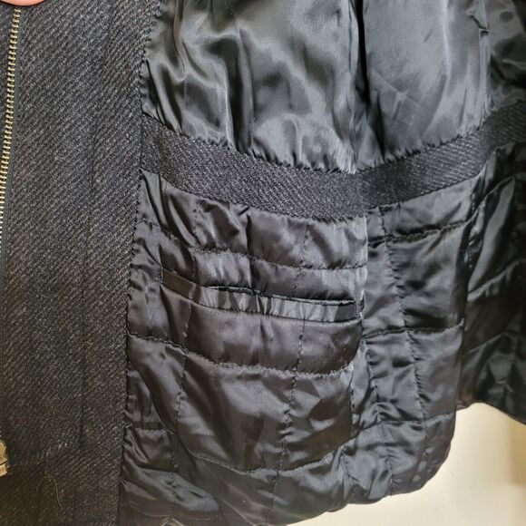 Daniel Cremieux Charcoal Gray Wool Men's Coat Double Closure Size Large - Picture 4 of 15